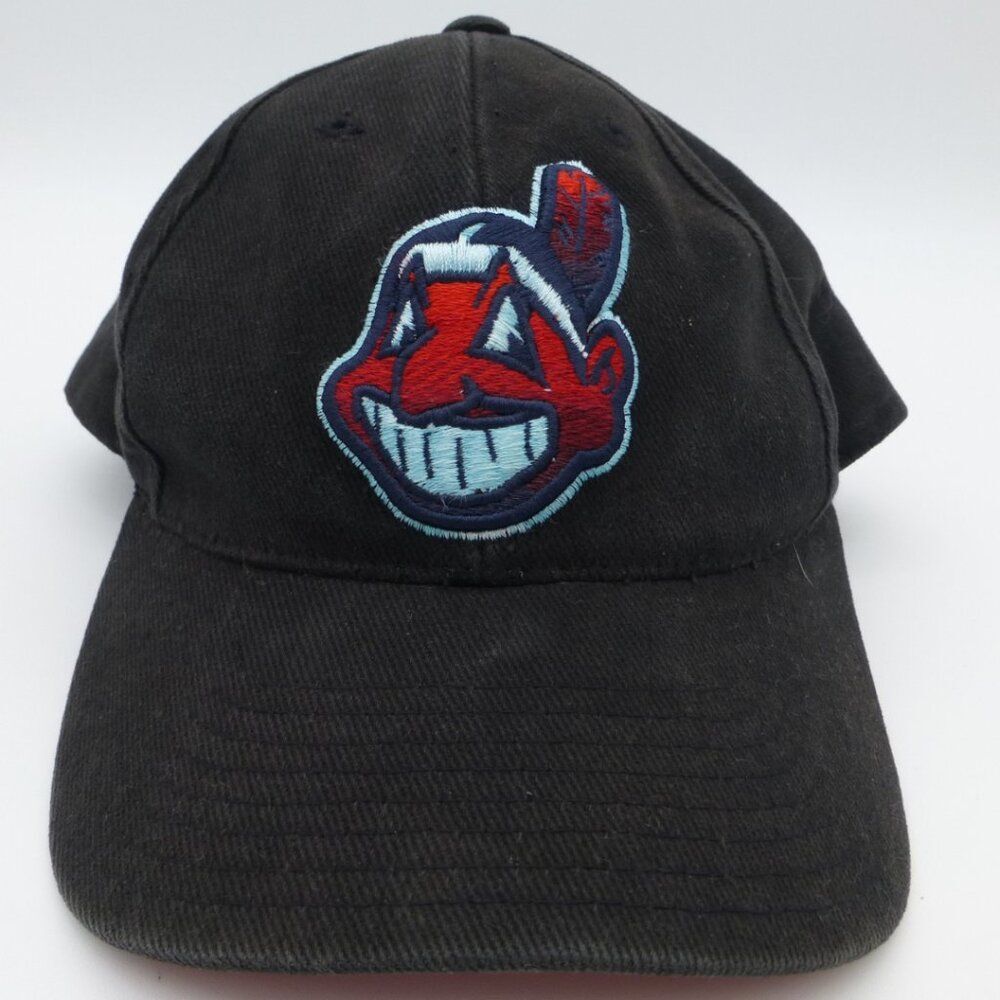 Vintage Black on Black Logo Velcro Hat MLB Hat